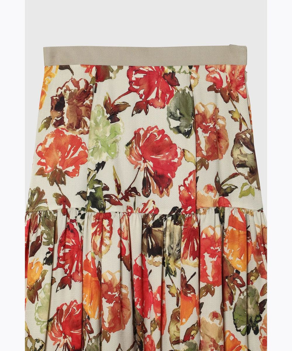 DÉPAREILLÉ JACQUARD FLOWER SKIRT / ジャガードフラワースカート オレンジ