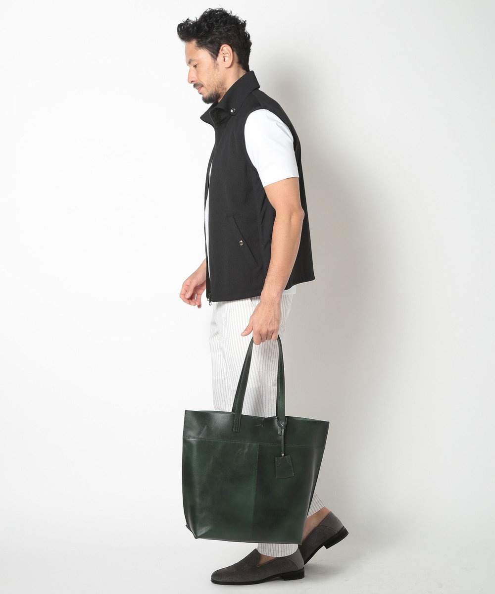 MEN'S BIGI フクレジャカードキルティングベスト ブラック