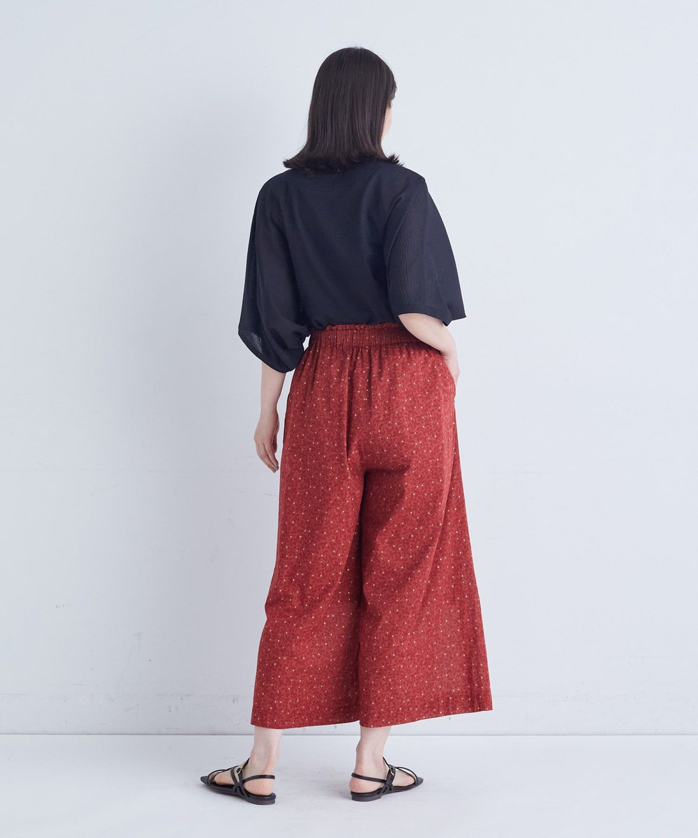 ADIEU TRISTESSE リーフプリントパンツ レッド系その他