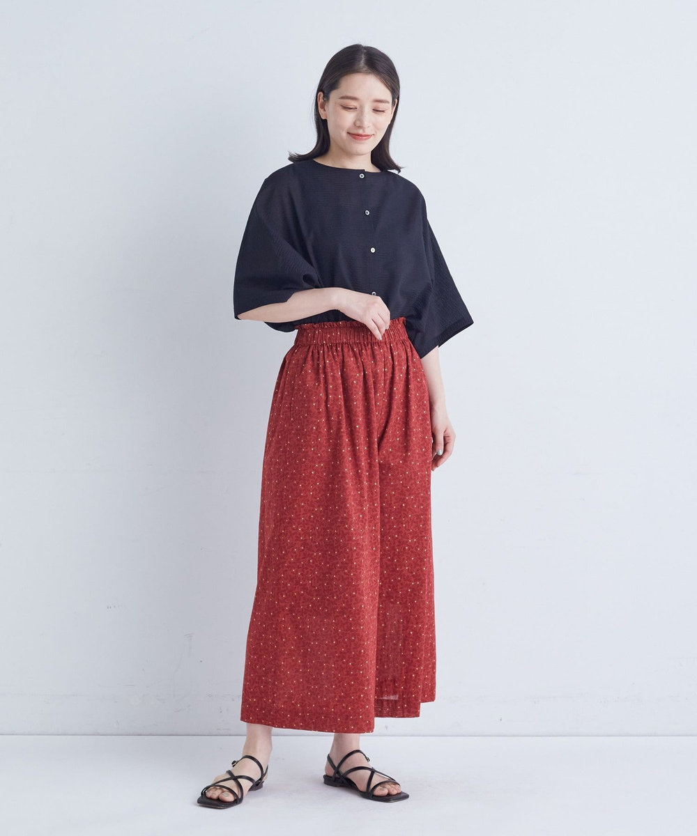 ADIEU TRISTESSE リーフプリントパンツ レッド系その他