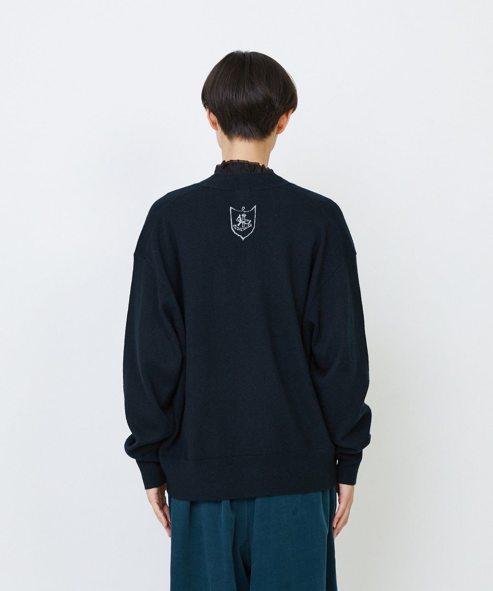 LOISIR 【EC限定・アーティストコラボ】LOISIR×TORANEKOBONBONインターシャニットカーディガン ブラック