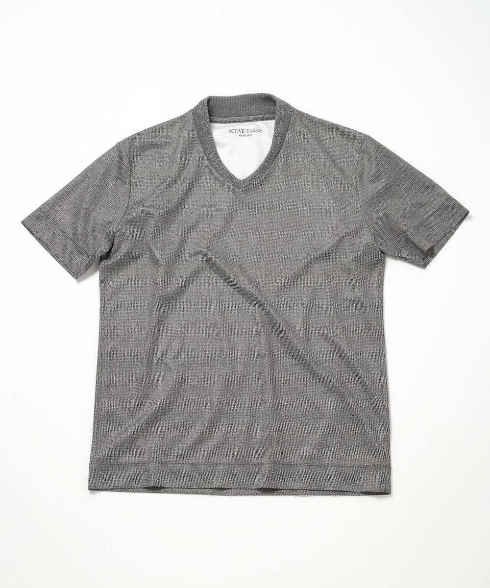 MEN'S BIGI 【ACTIVE TAILOR】COOLMAXツイルプリントジャージカットソー ブラック系その他