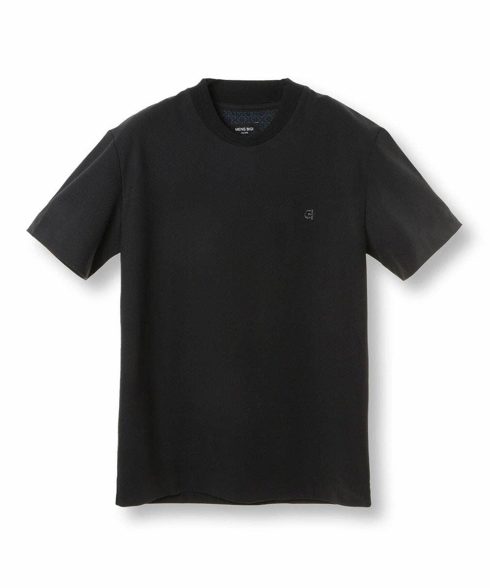 MEN'S BIGI 【COLE HAAN/コール ハーン】別注 ハニカムジャージ素材ジャケットTEE<抗菌/UVカット/4WAYストレッチ> ブラック