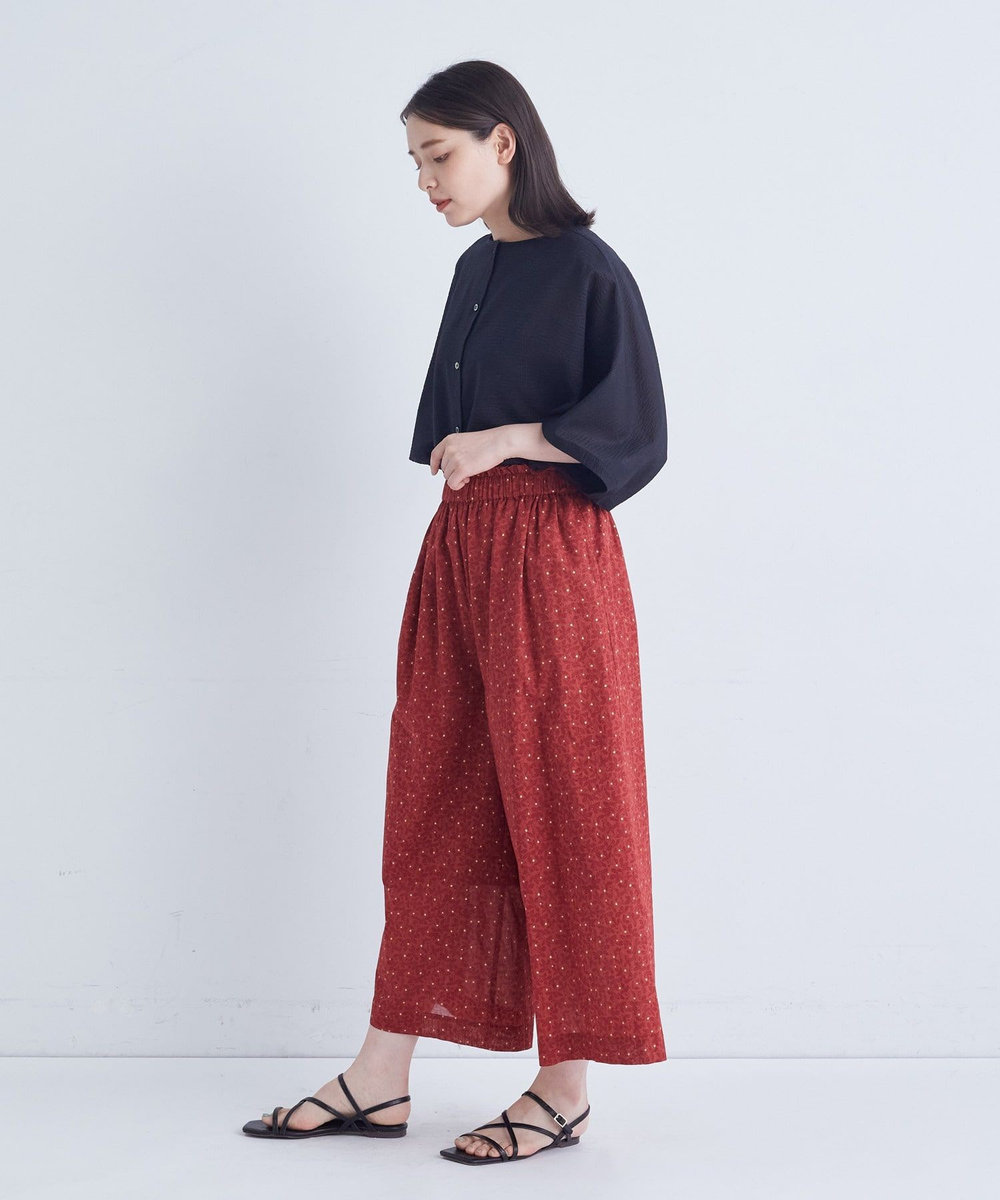 ADIEU TRISTESSE リーフプリントパンツ レッド系その他