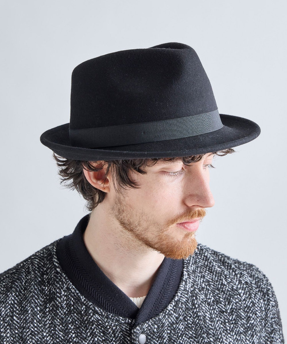 MEN'S BIGI RUBEN 中折れスタイリッシュハット ブラック