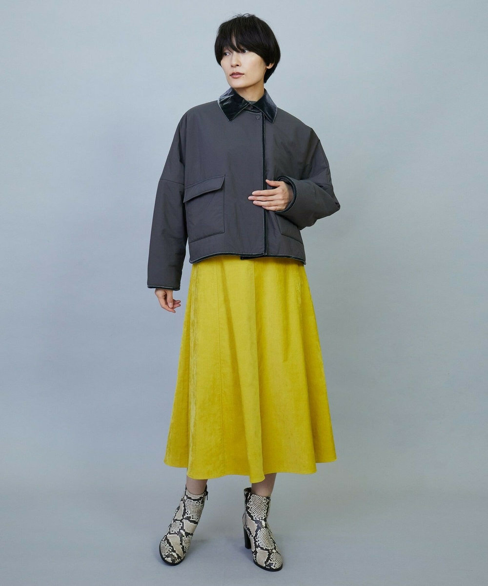 MOGA favi mercarto×MOGA　クロップドジャケットコート チャコールグレー