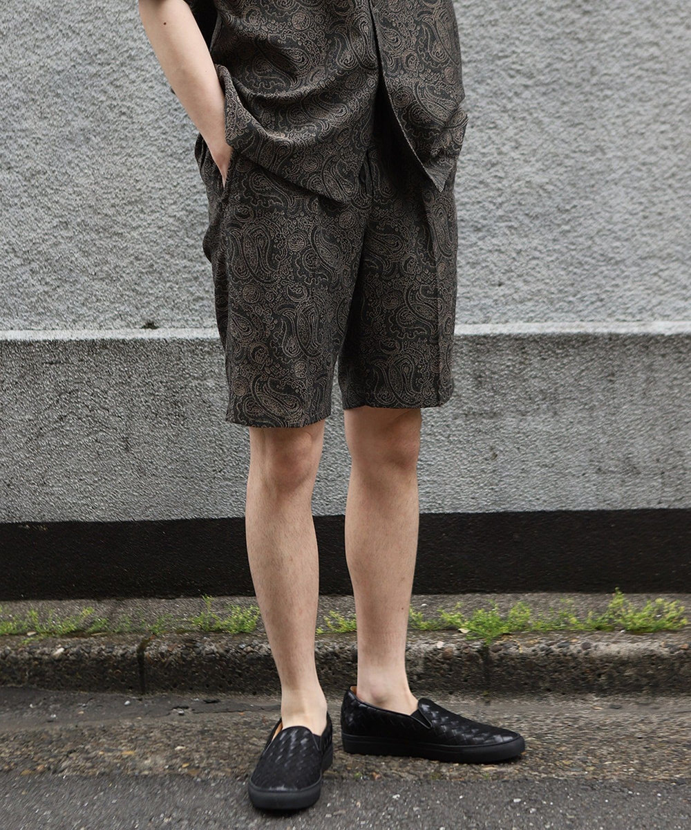 MEN'S BIGI ジャガードハーフパンツ カーキ