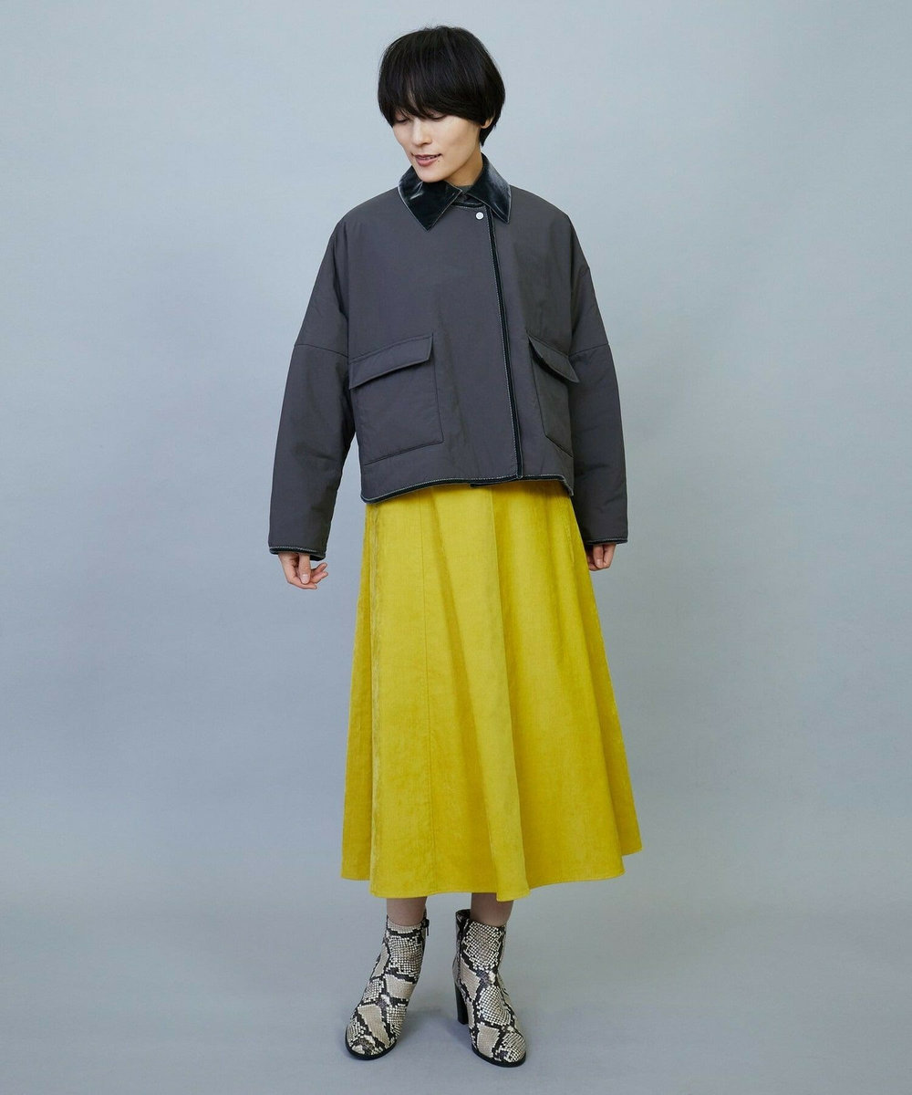 MOGA favi mercarto×MOGA　クロップドジャケットコート チャコールグレー