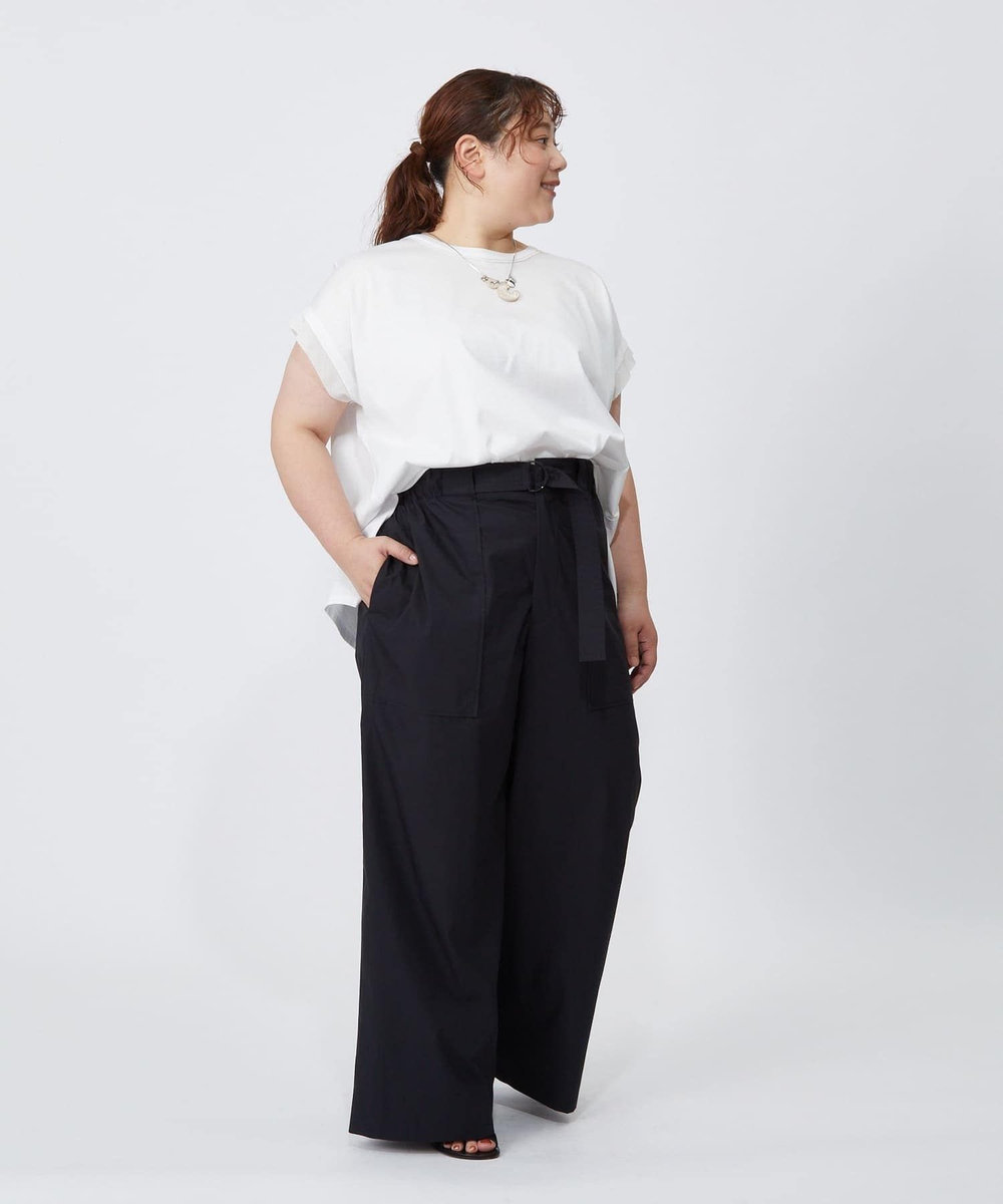 MOGA Lサイズ（大きいサイズ） 【大きいサイズ】60/2天竺メッシュレイヤードクルーネックTシャツ オフホワイト