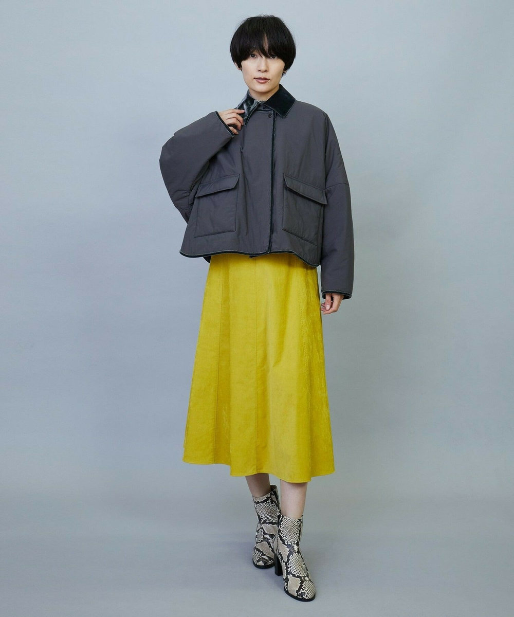 MOGA favi mercarto×MOGA　クロップドジャケットコート チャコールグレー