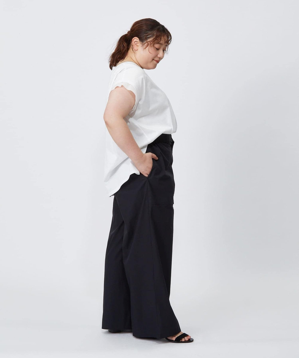 MOGA Lサイズ（大きいサイズ） 【大きいサイズ】60/2天竺メッシュレイヤードクルーネックTシャツ オフホワイト
