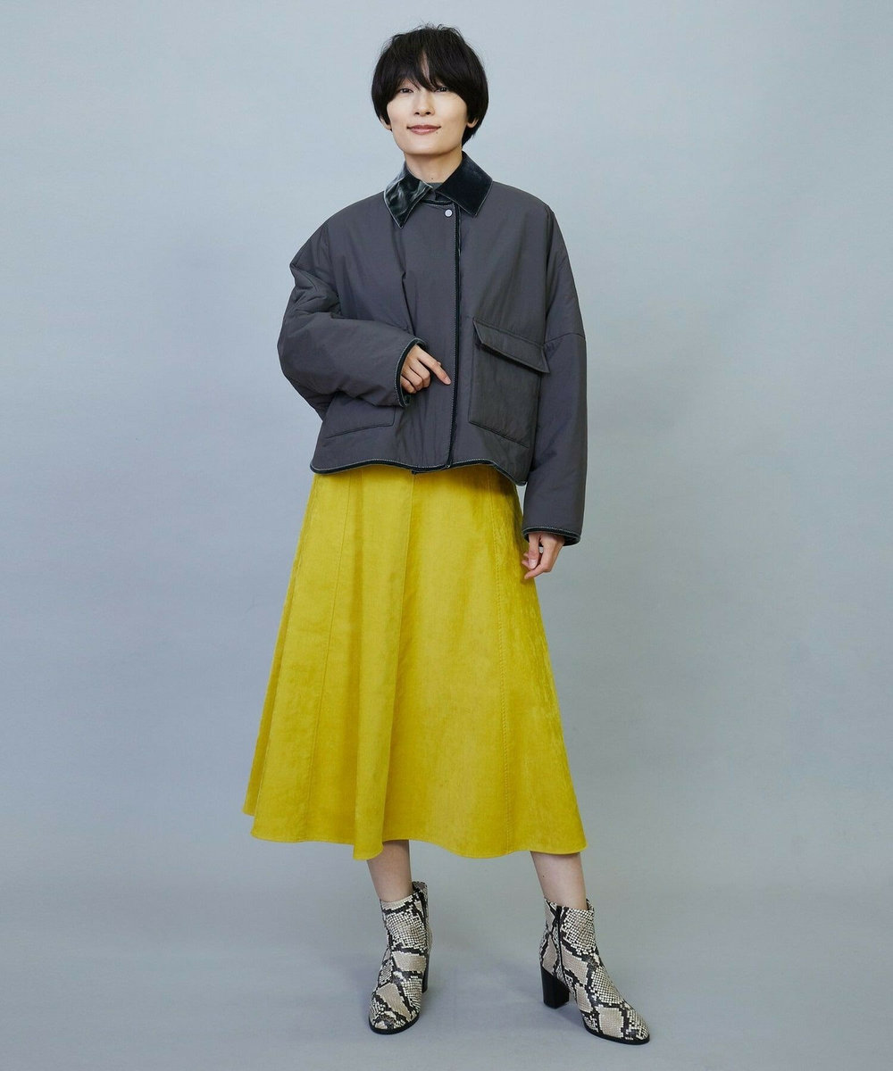 MOGA favi mercarto×MOGA　クロップドジャケットコート チャコールグレー