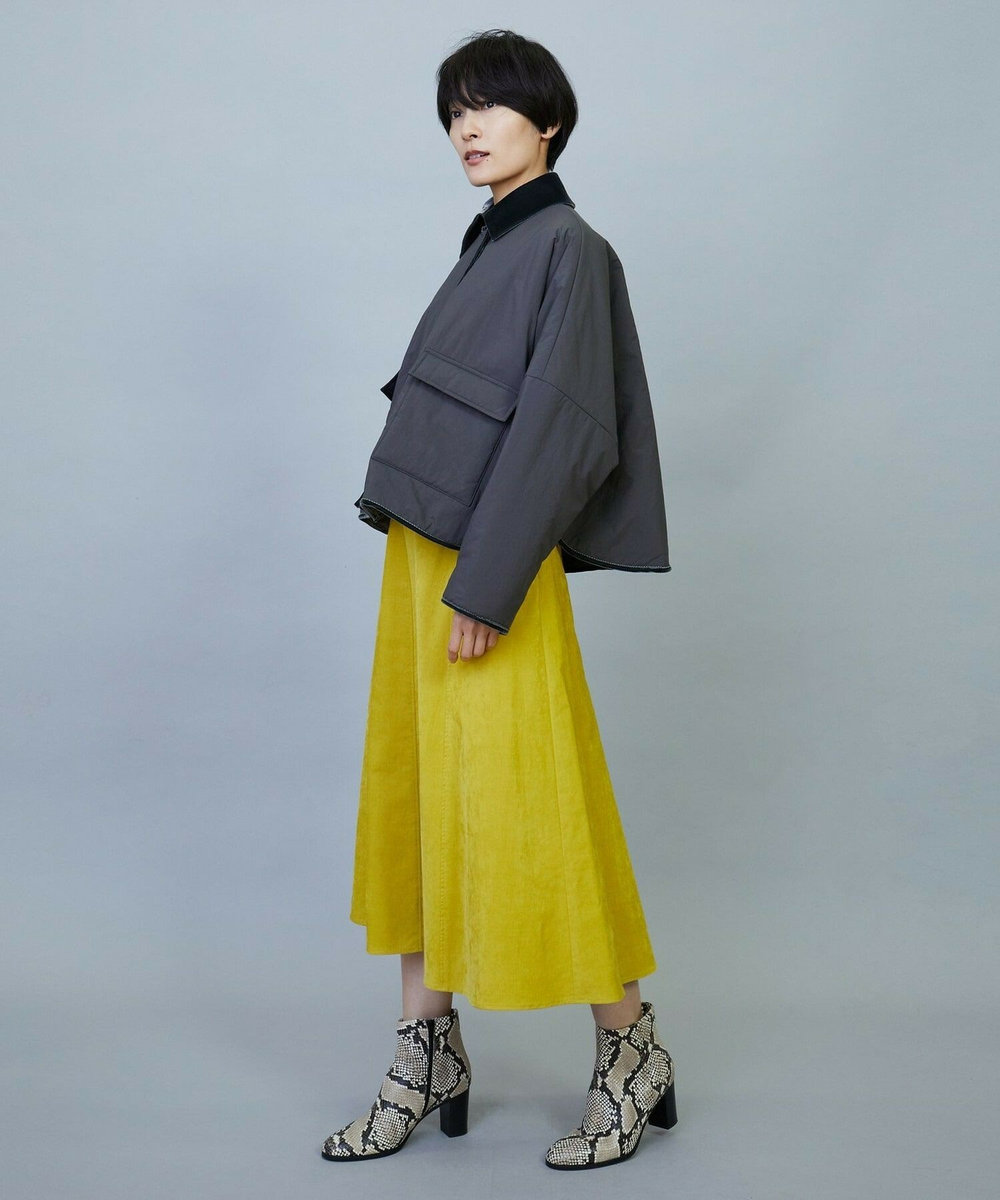 MOGA favi mercarto×MOGA　クロップドジャケットコート チャコールグレー