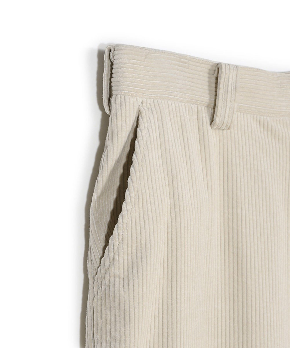 MEN'S BIGI 【50th Anniv . 菊池武夫】COTTON CORDUROY WIDE PANTS オフホワイト