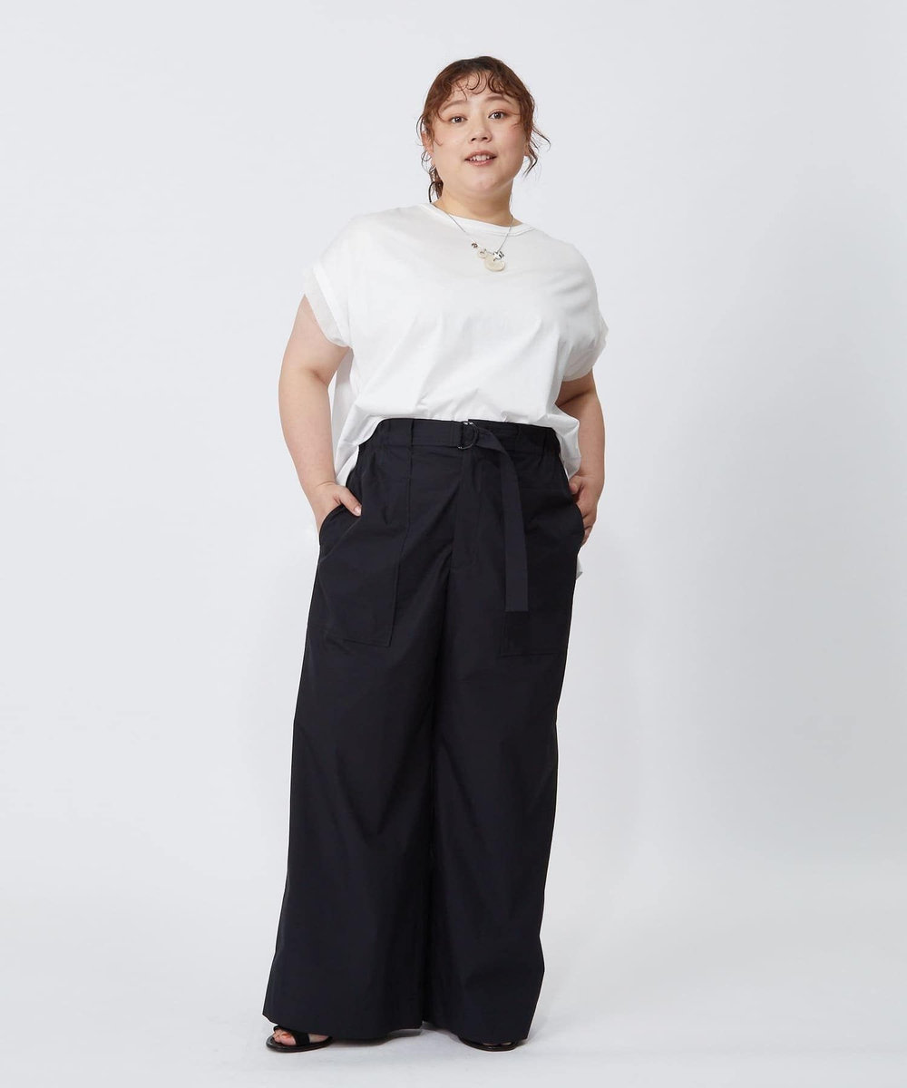 MOGA Lサイズ（大きいサイズ） 【大きいサイズ】60/2天竺メッシュレイヤードクルーネックTシャツ オフホワイト