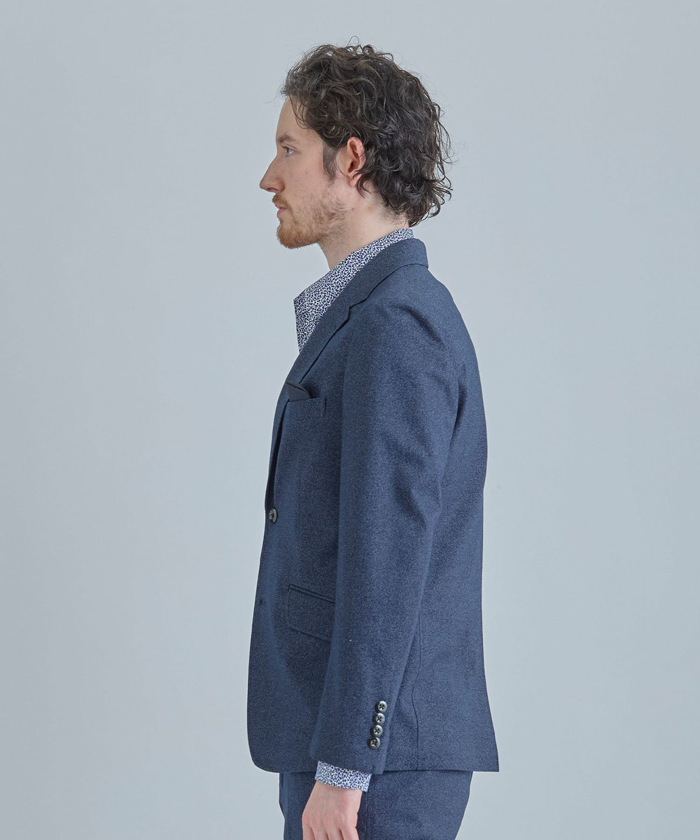 MEN'S BIGI 【ACTIVE TAILOR/アクティブテイラー】ハイゲージツイル ジャージジャケット＜防シワ性＞＜ストレッチ＞ ネイビー