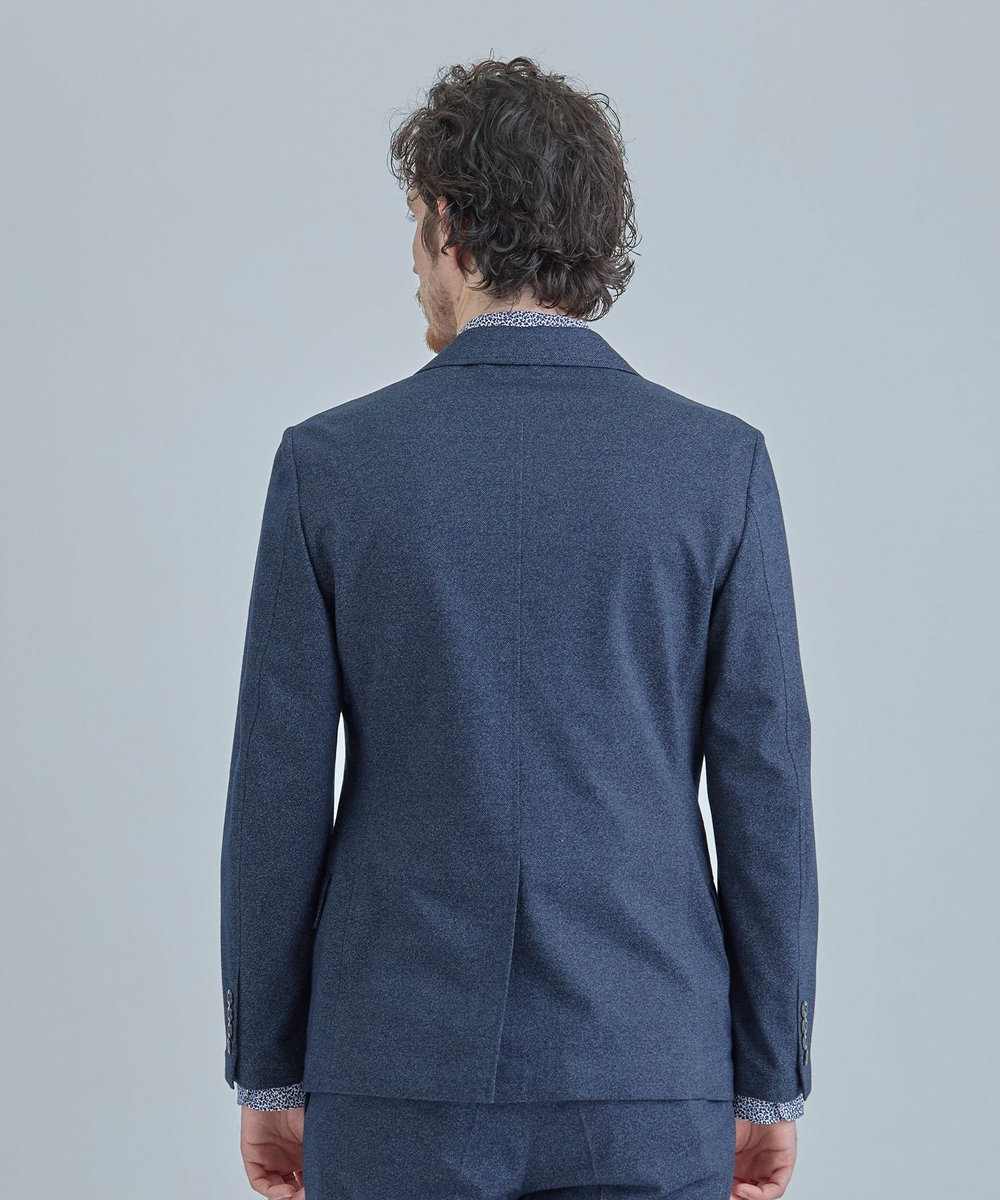 MEN'S BIGI 【ACTIVE TAILOR/アクティブテイラー】ハイゲージツイル ジャージジャケット＜防シワ性＞＜ストレッチ＞ ネイビー