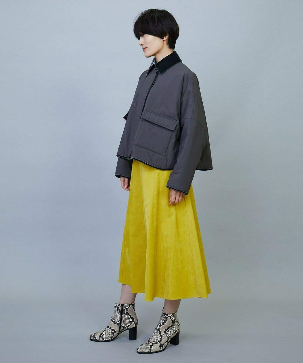 MOGA favi mercarto×MOGA　クロップドジャケットコート チャコールグレー