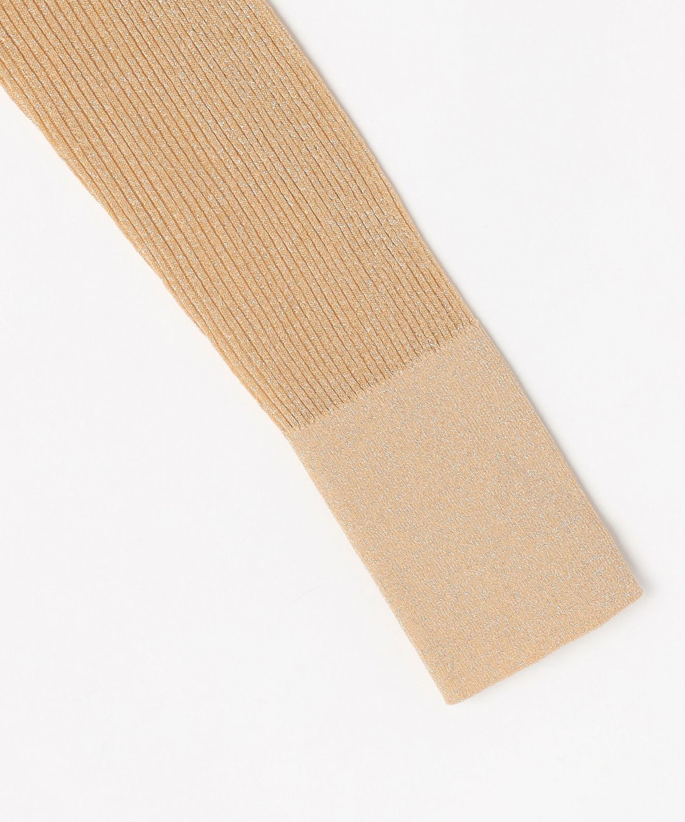 DÉPAREILLÉ LAME RIB CREW NECK KNIT / ラメリブクルーネックニット ベージュ