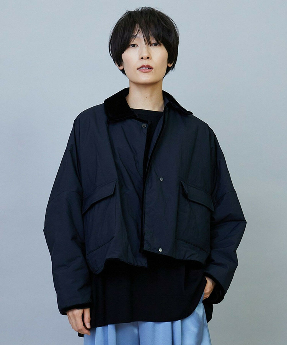 MOGA favi mercarto×MOGA　クロップドジャケットコート ブラック