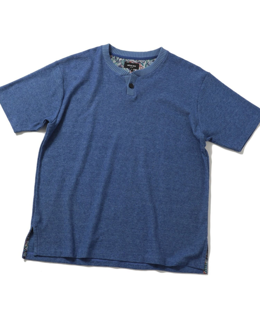 MEN'S BIGI ヴィンテージミニパイルスキッパーカットソー ブルー