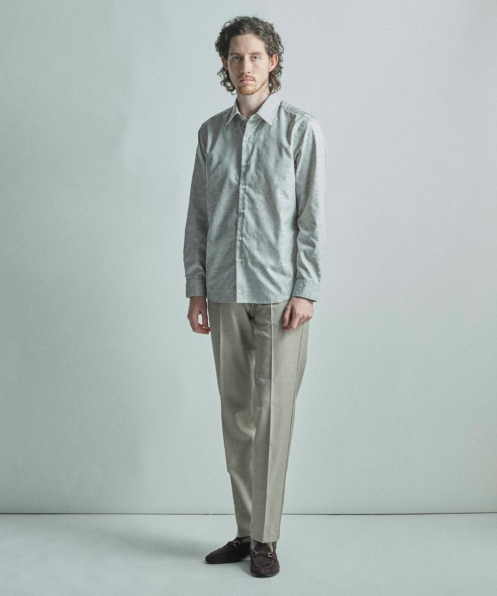 MEN'S BIGI 【LIBERTY/リバティ】フラワージャガード 長袖シャツ ライトグレー