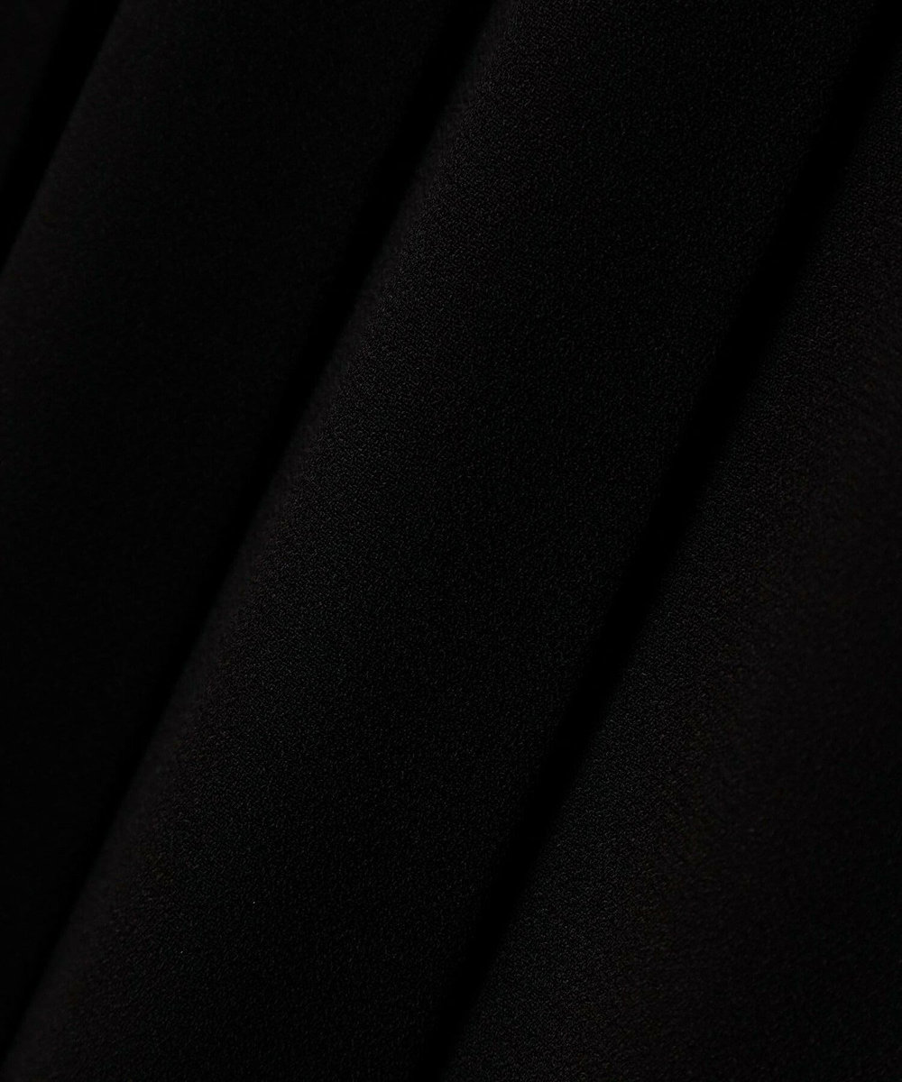 L'EQUIPE バックサテンプリーツスカート ブラック