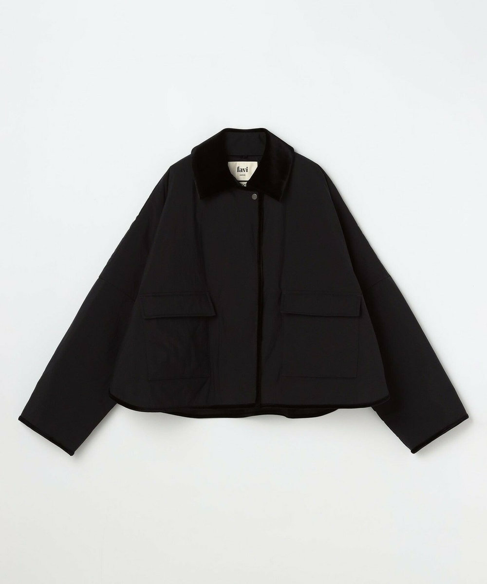 MOGA favi mercarto×MOGA　クロップドジャケットコート ブラック