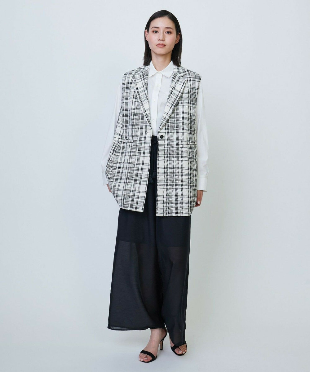 L'EQUIPE ワッシャーコットン＆ナチュラルストライプシャツ ホワイト