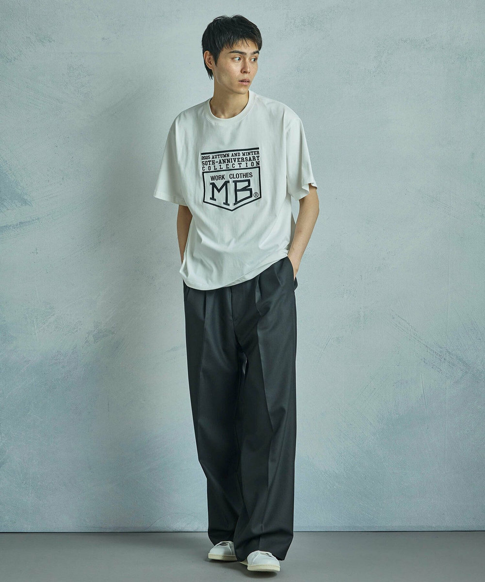 MEN'S BIGI 【50th Anniv . 菊池武夫】LOGO T SHIRTS ホワイト
