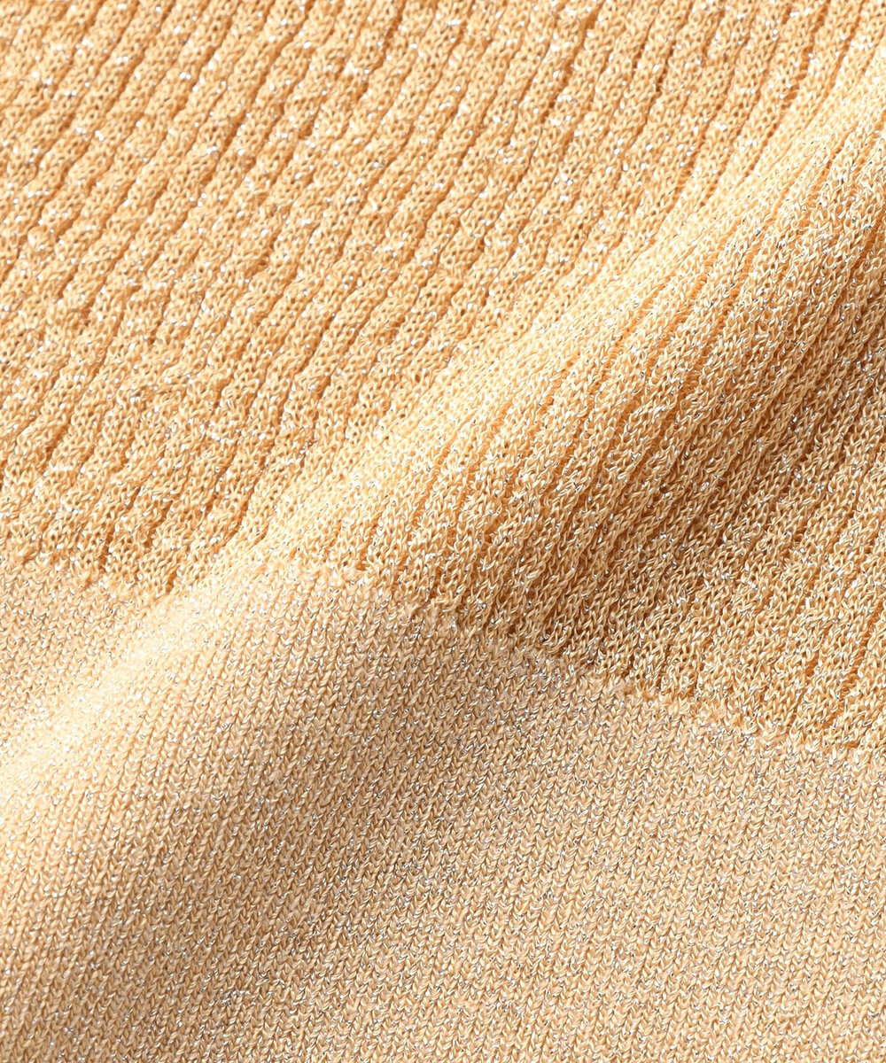 DÉPAREILLÉ LAME RIB CREW NECK KNIT / ラメリブクルーネックニット ベージュ