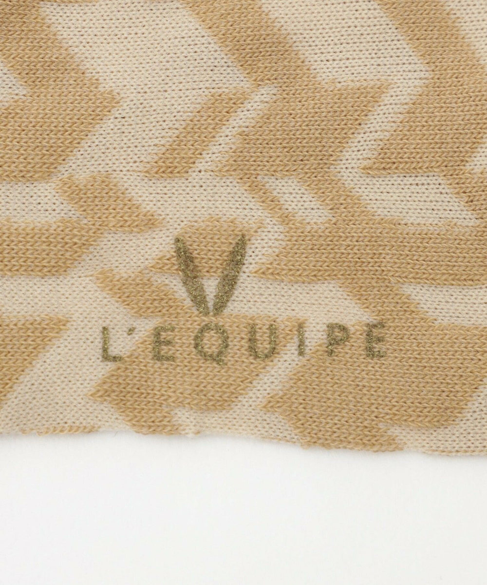 L'EQUIPE 変わりヘリンボーンソックス ベージュ