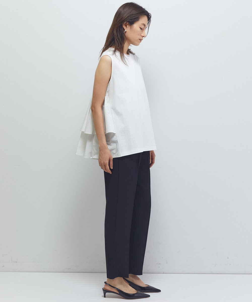 1er Arrondissement ポンチ×タフタバックティアードプルオーバー オフホワイト