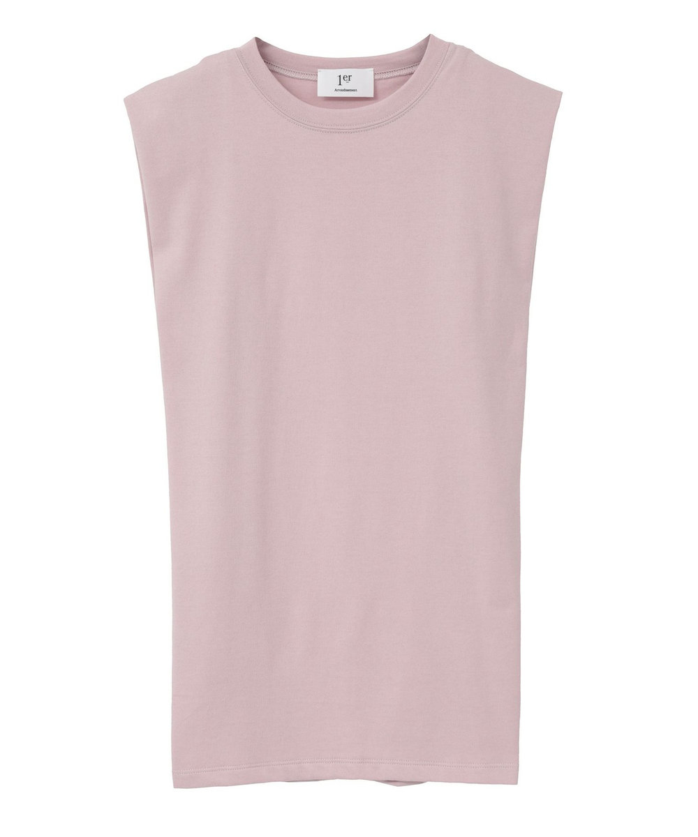 1er Arrondissement ショルダータックノースリーブTシャツ ピンク