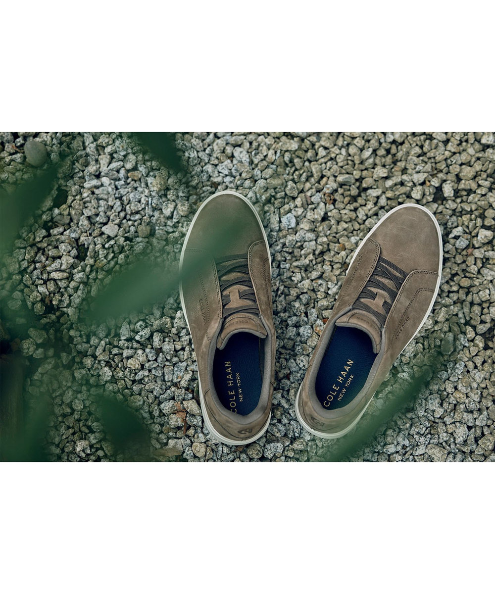 MEN'S BIGI 【COLE HAAN/コールハーン】MEN'S BIGI限定 GRANDPRO Luxe Slip-On Sneakers スニーカー ブラウン