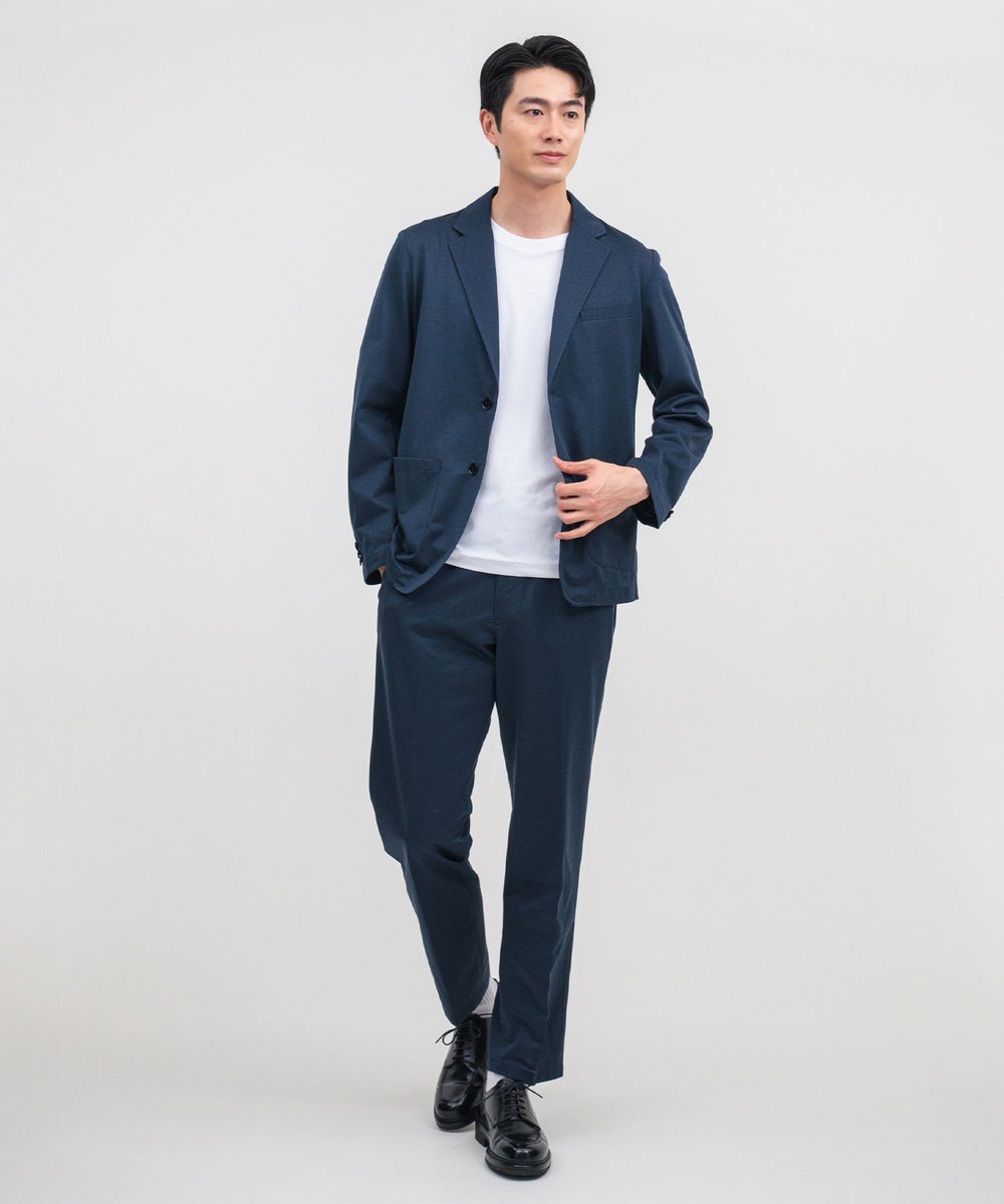 MEN'S BIGI Begin6月号掲載【COVEROSS W/カバロスダブル】別注 リカバリーセットアップパンツ＜血行促進/抗酸化作用/遠赤外線効果/ストレッチ＞ ネイビー