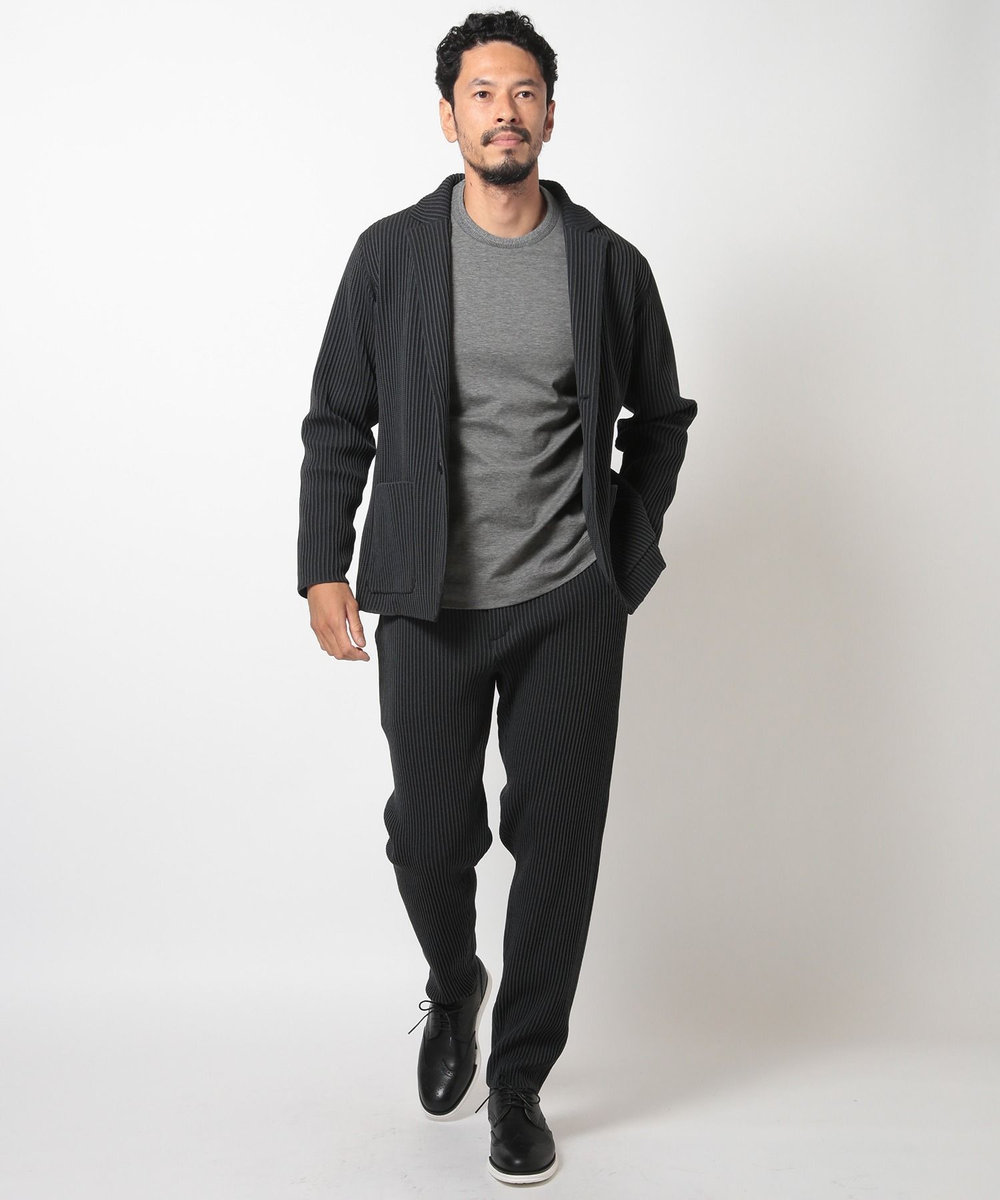 MEN'S BIGI たて畝ニットジャージイージーパンツ＜セットアップ対応＞ チャコールグレー