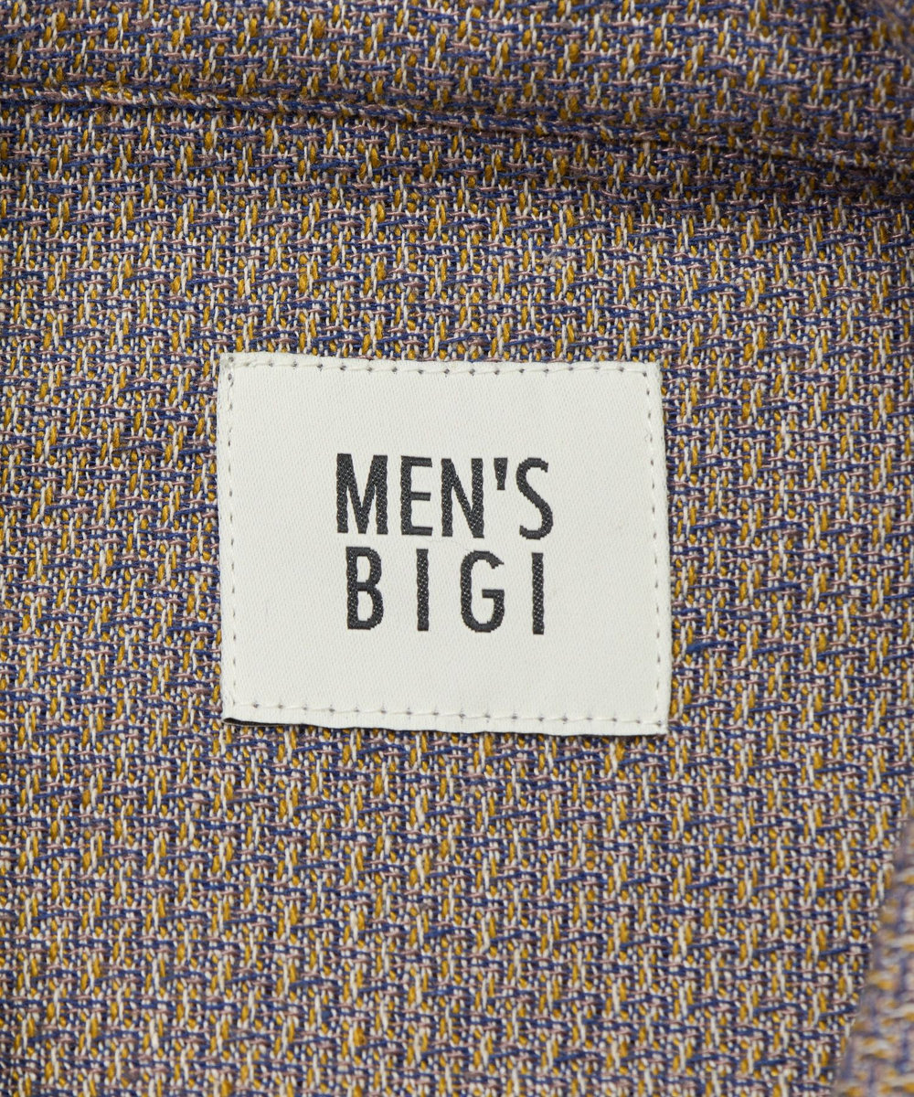 MEN'S BIGI ドビーミックスメランジ CPOシャツ イエロー