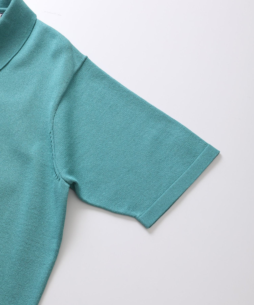 MEN'S BIGI LIBERTYプリントスキッパーニットポロシャツ エメラルド