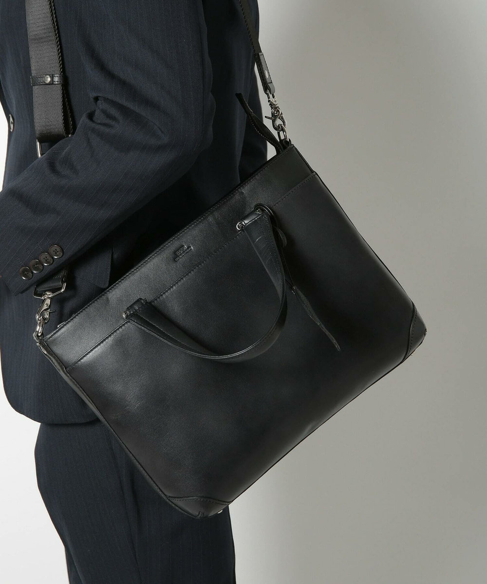 MEN'S BIGI 【SEEKER/シーカー】別注ムラレザー2WAYブリーフケース ブラック