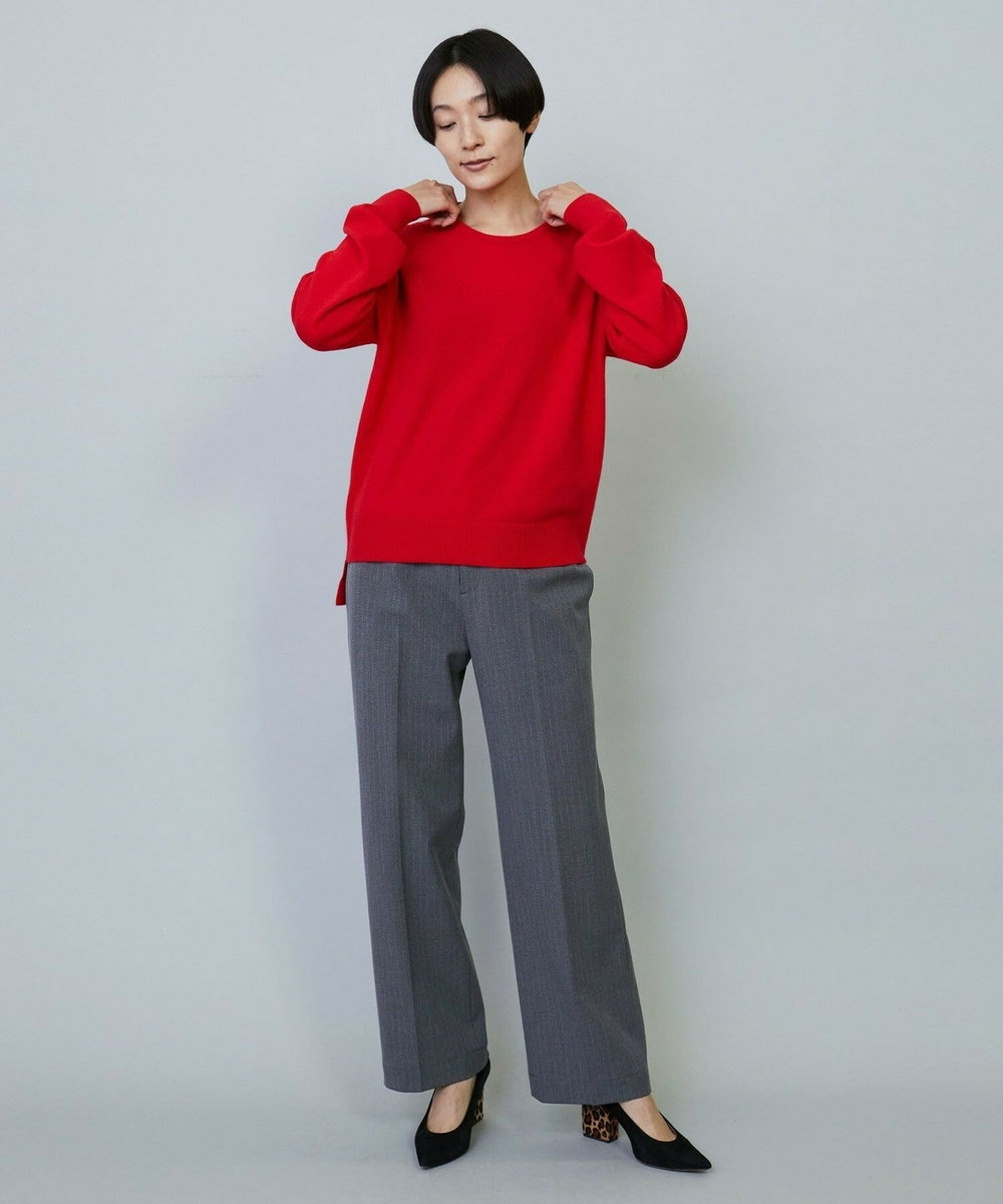MOGA 2WAY裏起毛ワイドパンツ チャコールグレー