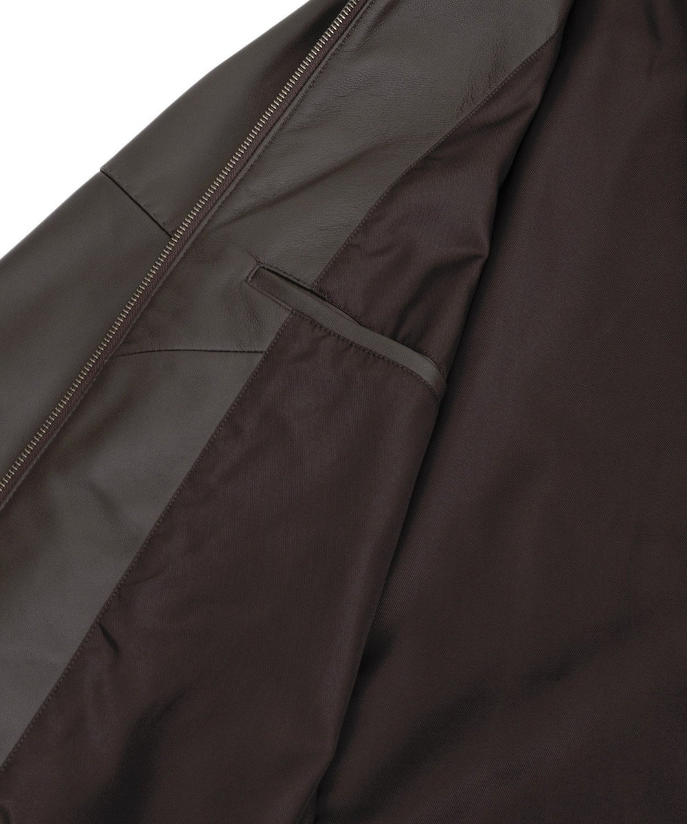 MEN'S BIGI クロームタンニングシープレザージャケット ブラウン