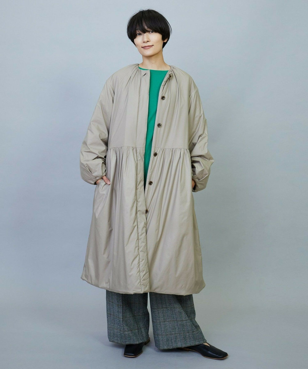 MOGA favi mercarto×MOGA　ミドルギャザーコート グレイッシュベージュ