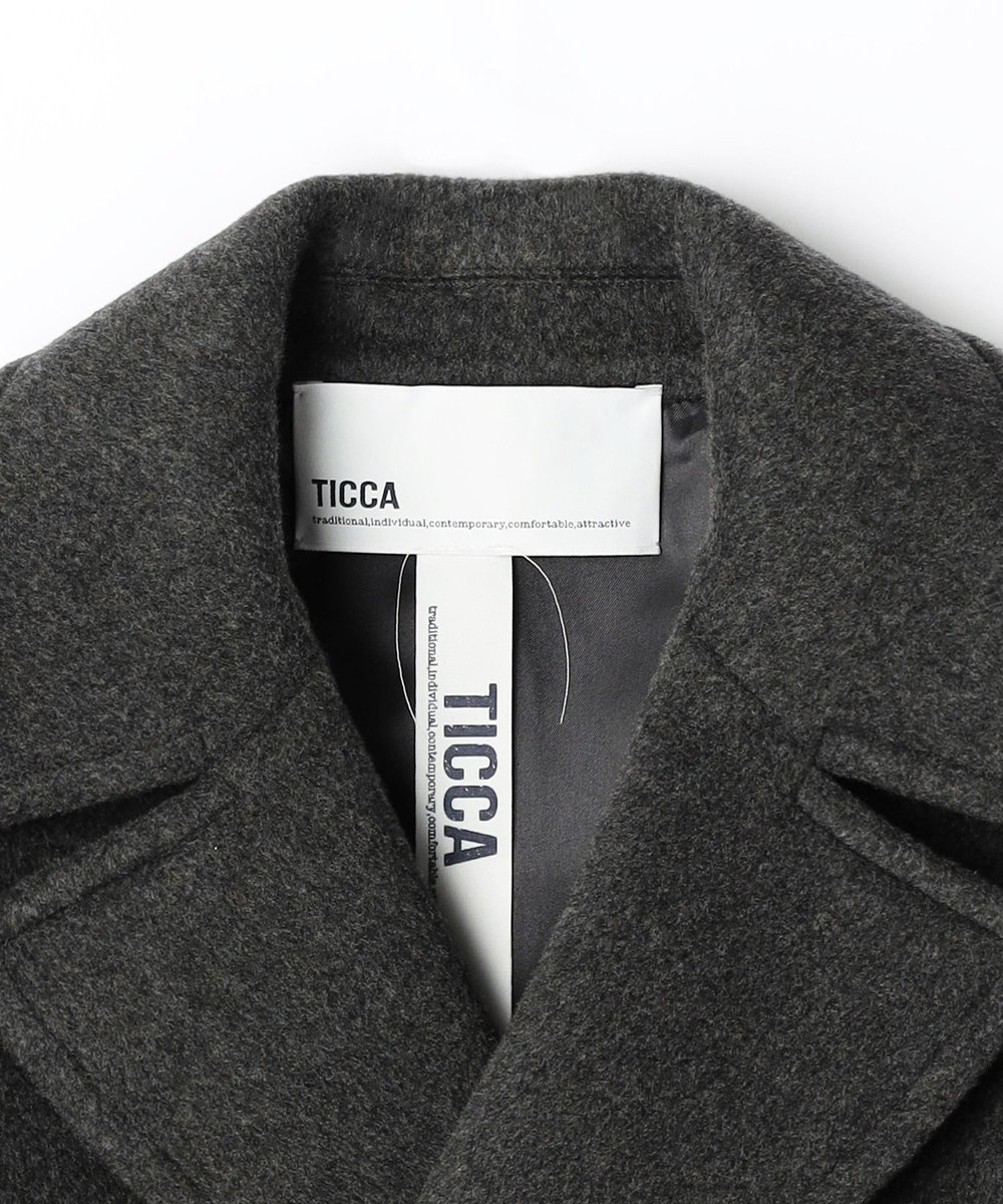 1er Arrondissement ＜TICCA/ティッカ＞ピーコート チャコールグレー