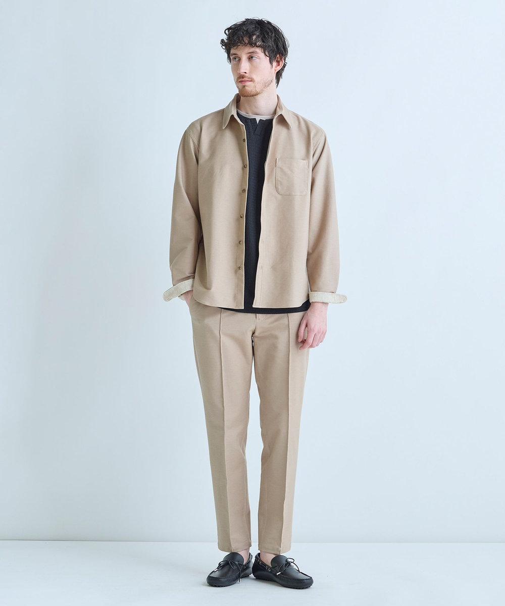 MEN'S BIGI デニムジャージ テーパードパンツ＜ストレッチ＞ ベージュ