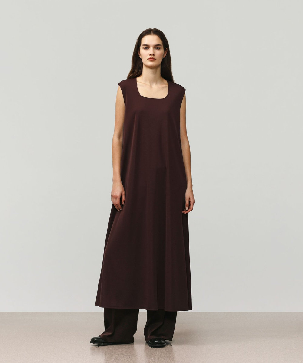 DÉPAREILLÉ TRIACETATE JERSEY DRESS / トリアセテートジャージードレス ボルドー