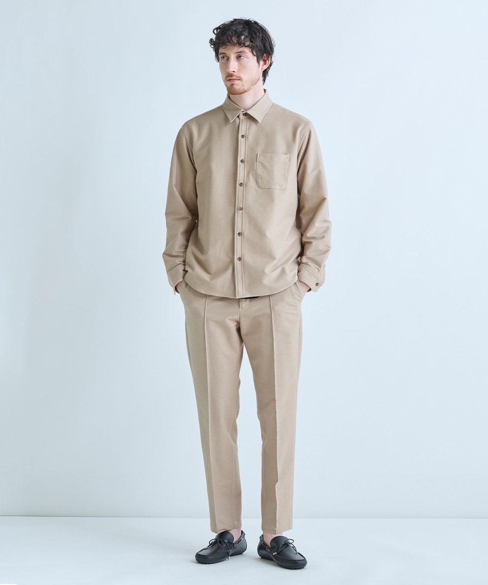 MEN'S BIGI デニムジャージ テーパードパンツ＜ストレッチ＞ ベージュ