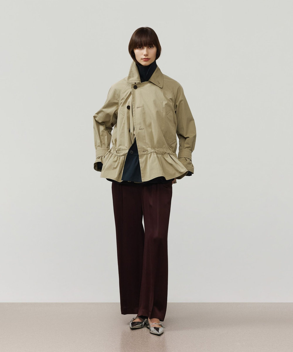 DÉPAREILLÉ SATIN FLARE PANTS / サテンフレアパンツ ブラウン