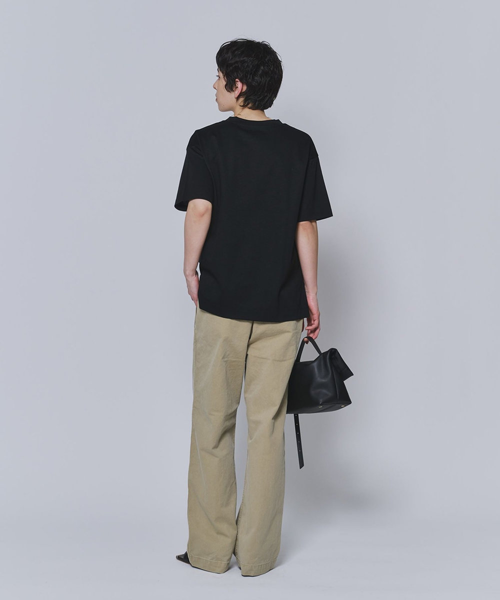 1er Arrondissement スーピマポンチTシャツ ブラック