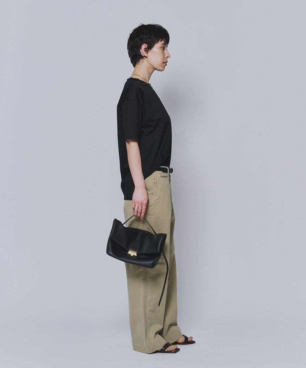 1er Arrondissement スーピマポンチTシャツ ブラック